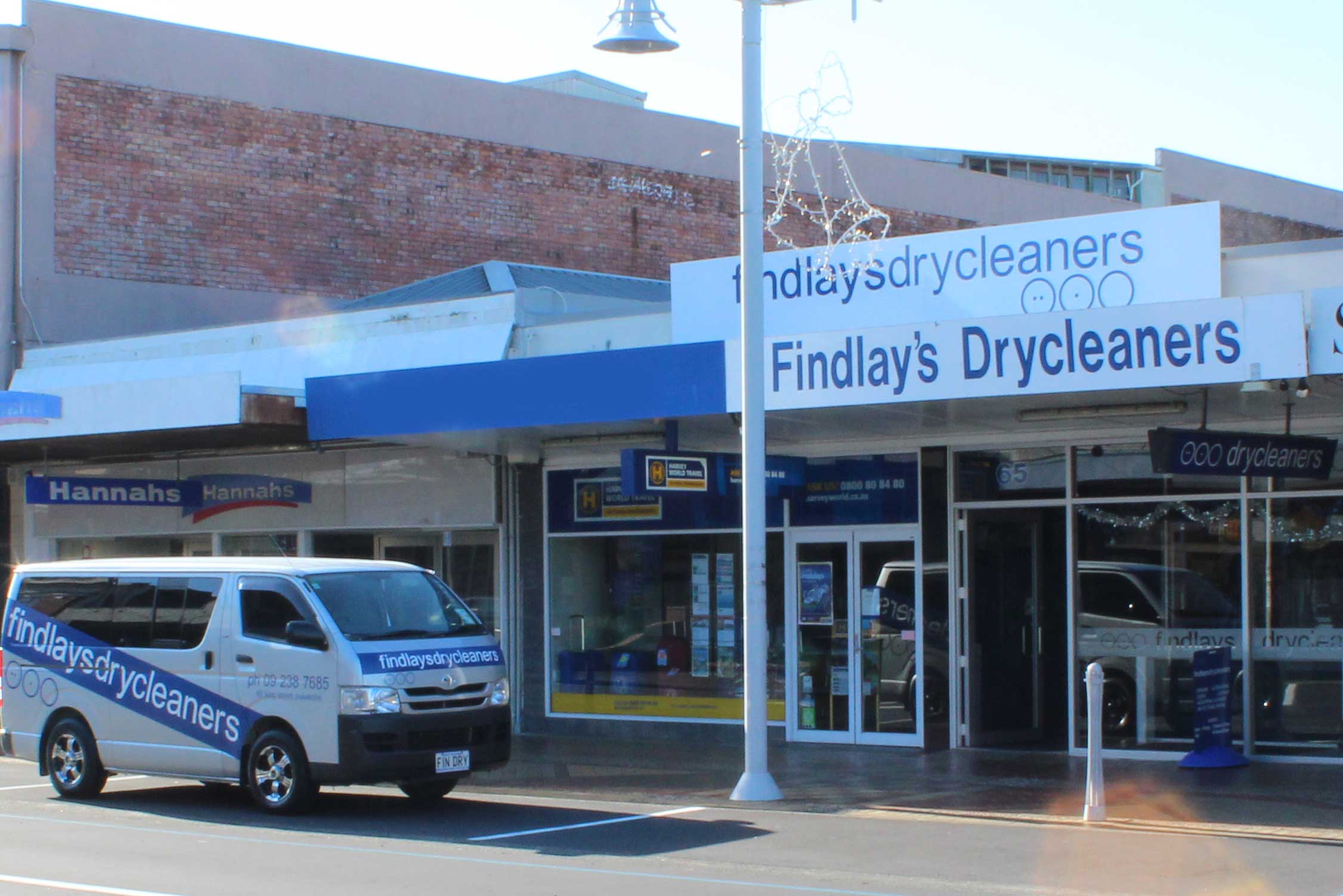 Front of Findlays Drycleaners shop